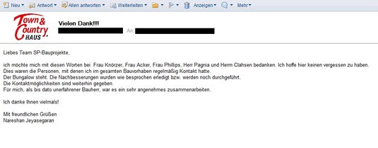 Referenzschreiben Hausbau von Herrn Jeyasegaran Referenzschreiben Hausbau von Herrn Jeyasegaran