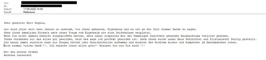 Referenzschreiben Hausbau von Andreas Lanzerath Referenzschreiben Hausbau von Andreas Lanzerath